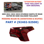 Halogen Taillight for Hyundai Santa Fe (2021–2023) 92402-S2500