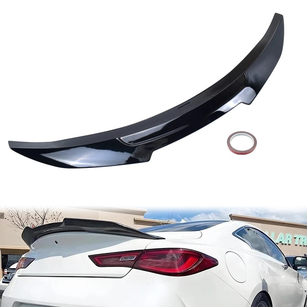 Gloss Black Rear Trunk Spoiler Wing for Infiniti Q60 Coupe (2017–2022)