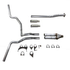 Dual Exhaust Kit for Toyota Tacoma (2016–2023) 2.5" Straight Pipe Rolled Tips