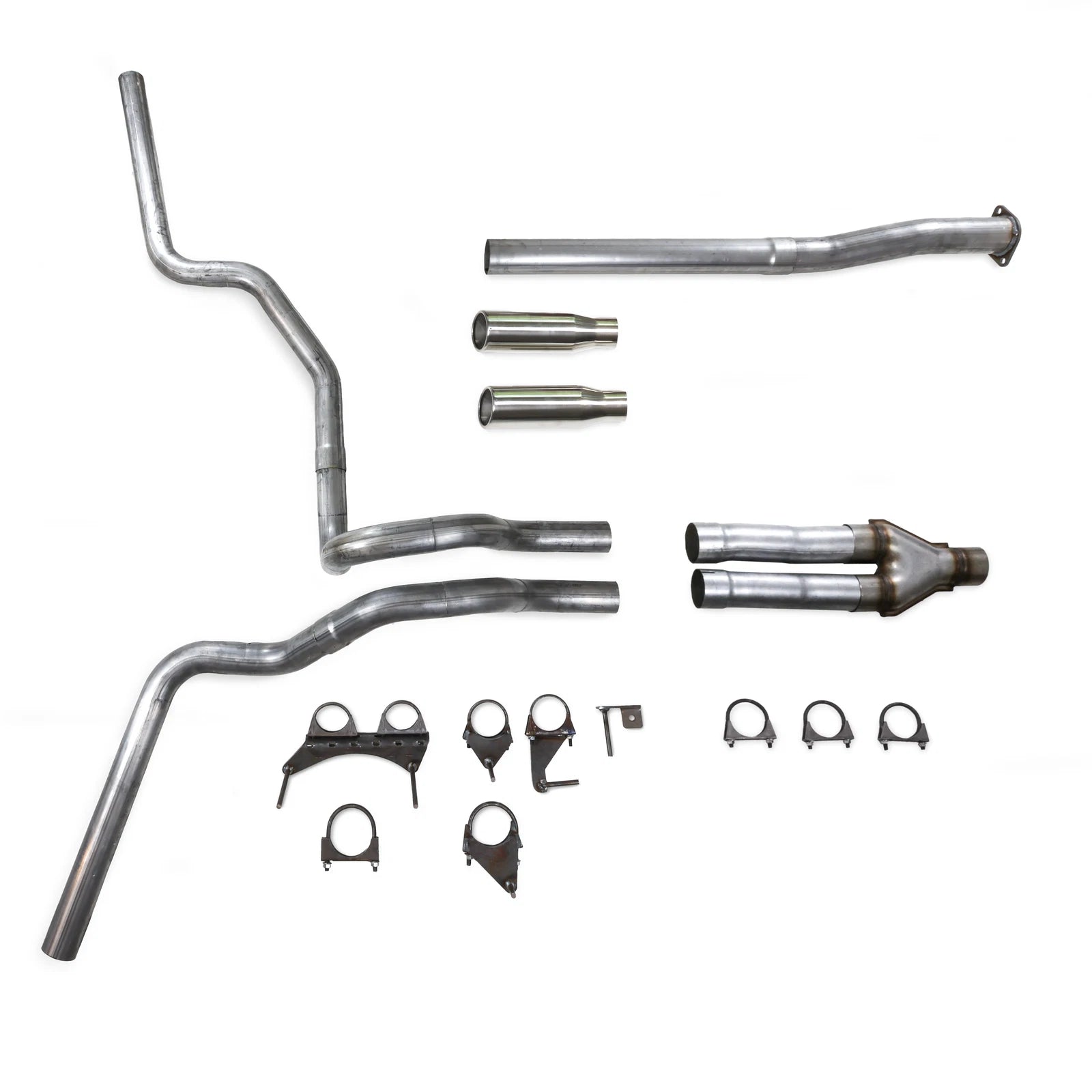 Dual Exhaust Kit for Toyota Tacoma (2016–2023) 2.5" Straight Pipe Rolled Tips
