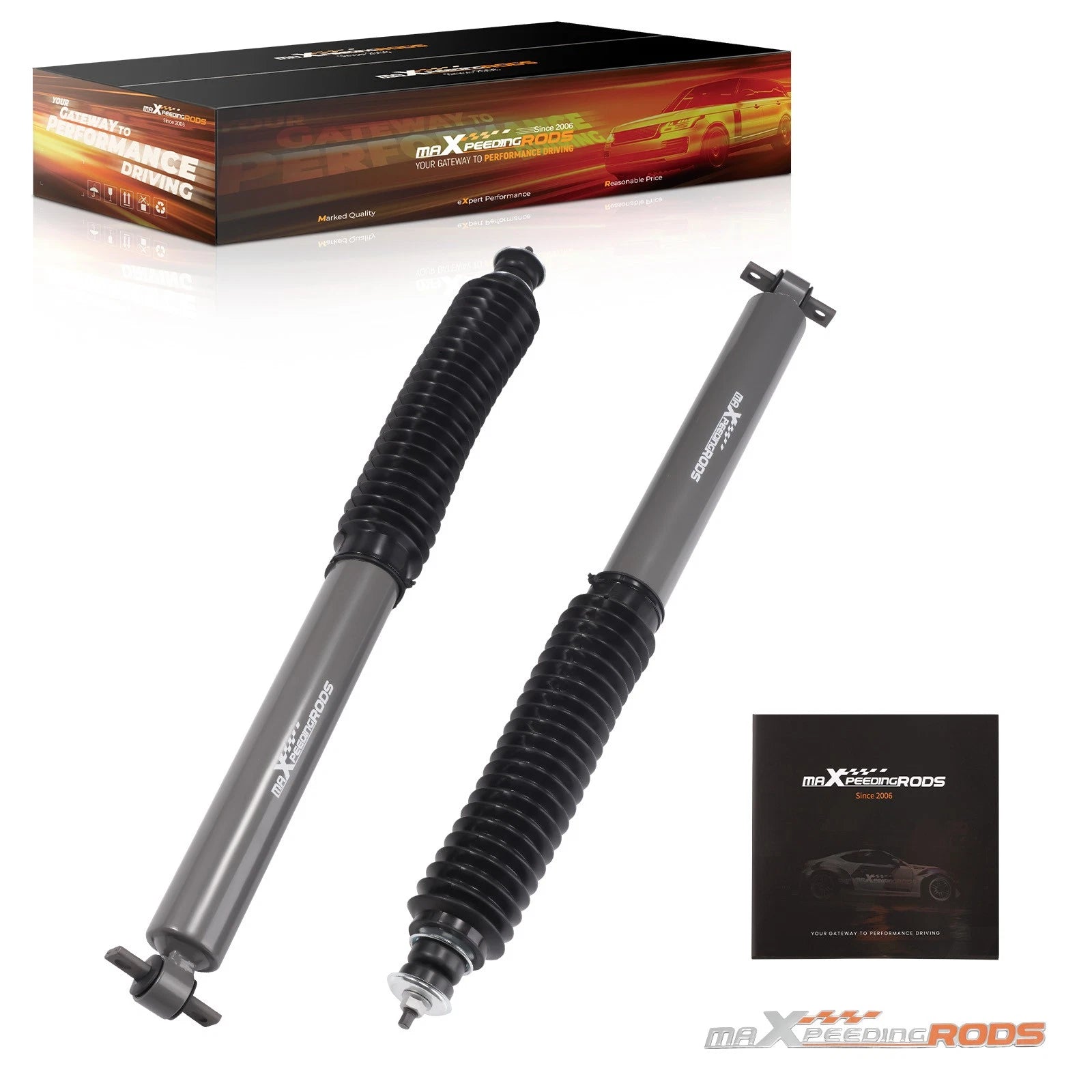 Set of 2 Front Shocks for Jeep Grand Cherokee/Comanche (1986–2004) w/Dust Cover