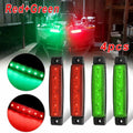 Set of 4 Boat Navigation LED Red Green Stern Lights for Marine Use
