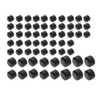 62X Engine Bolt Caps for Harley Road King Street Glide (2007-2016) Black