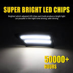 Smoked Lens White LED Front Fender Side Marker Lights for Ford Ranger (2019–2022)