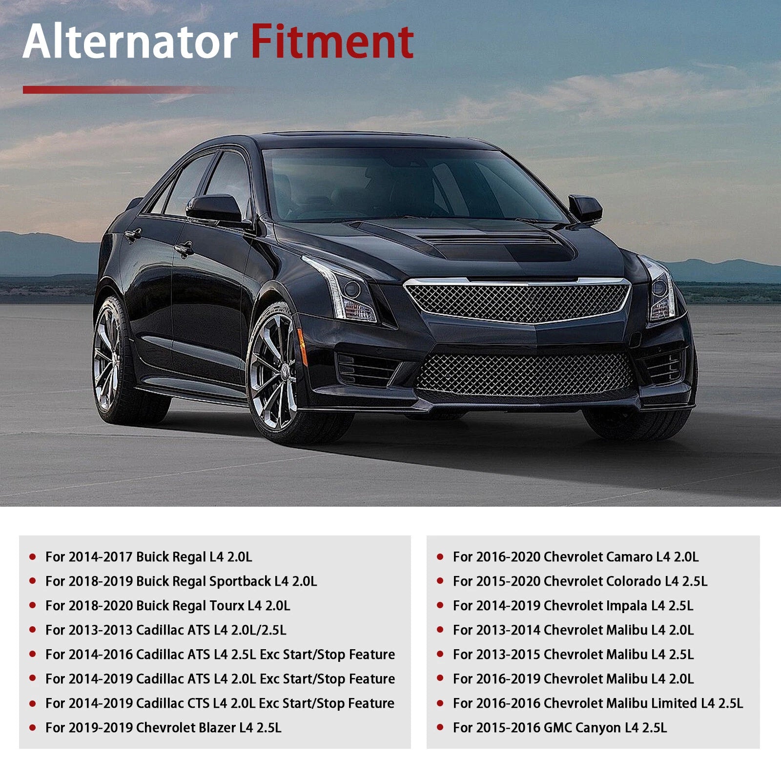 Alternator 150A for Buick Regal (2014–2017) & Chevrolet Malibu (2013–2019)