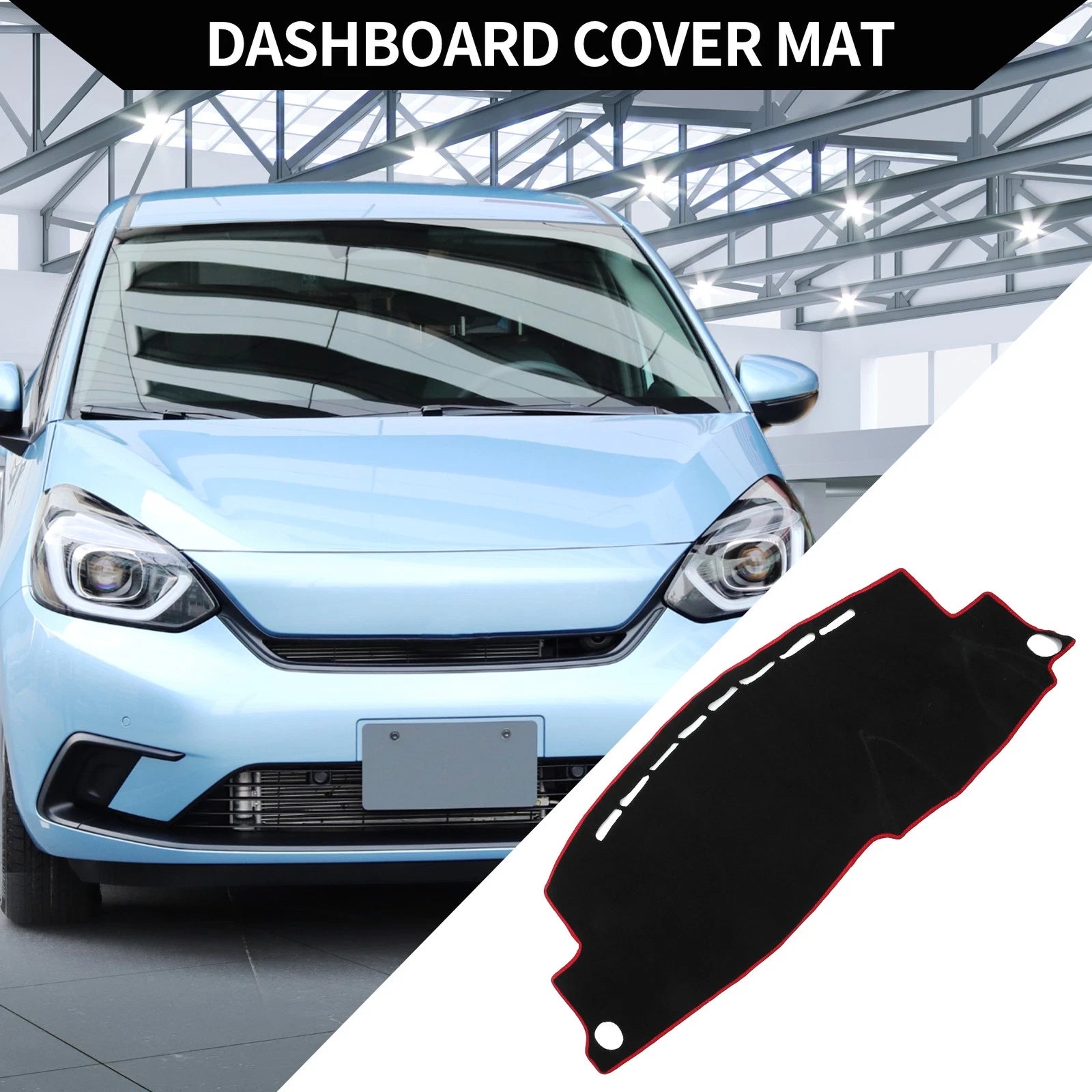 Dashboard Cover Mat for Honda Vezel RU1/2/3/4 (2013–2020) Black Red Set