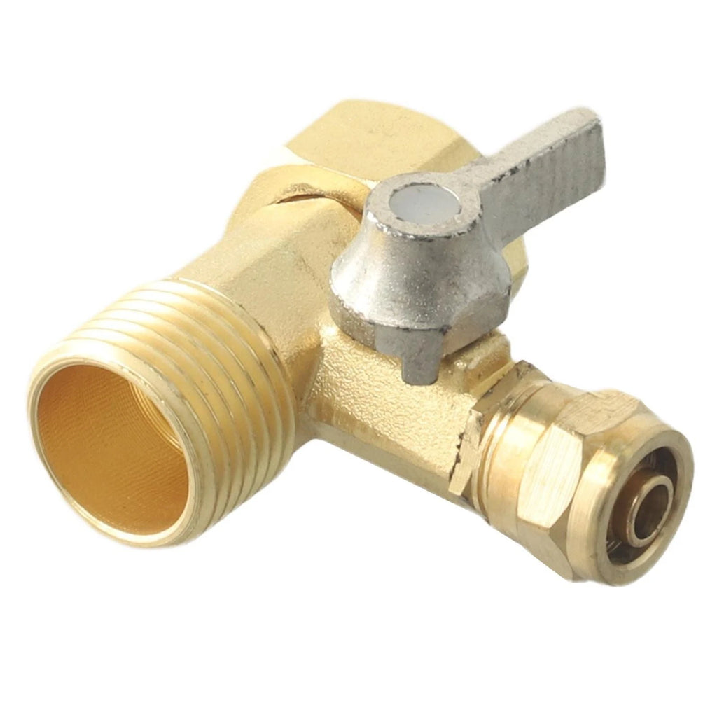 Water Filter Inlet Tee Valve Adapter with 3 Point Ball Valve for