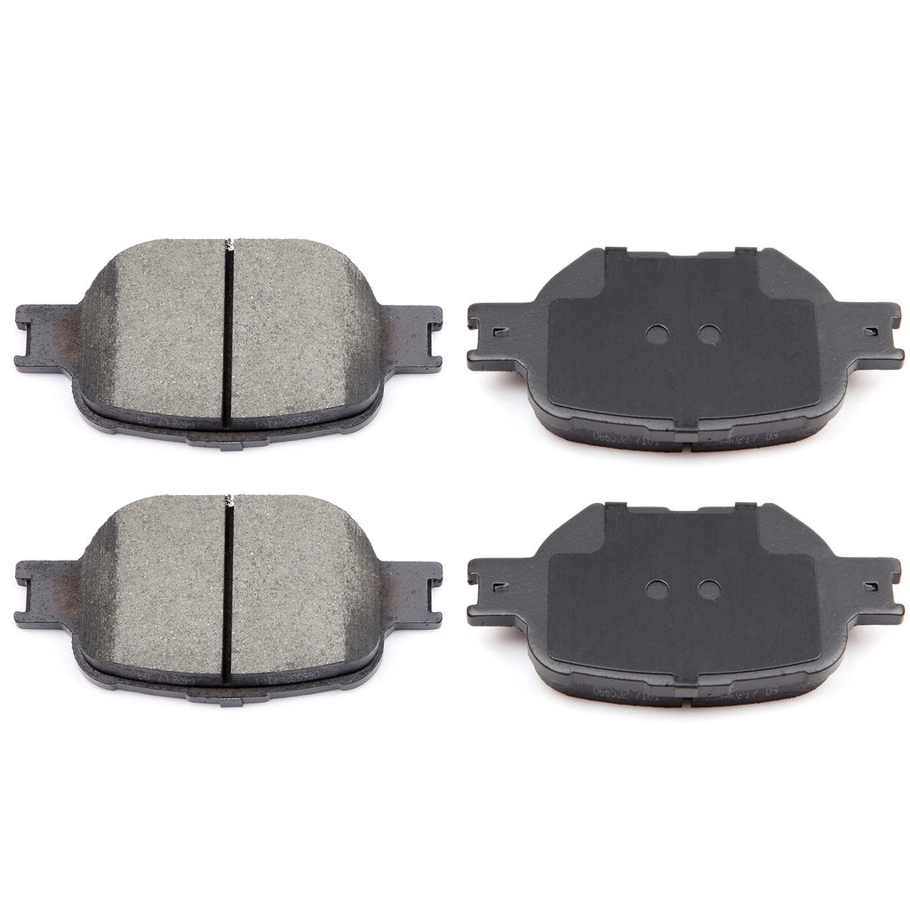 Set of 4 Front Solid Brake Rotors and Ceramic Pads for Scion tC (2005–2010)