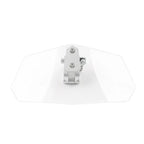 Clear & Chrome Adjustable Clip-On Windshield Air Deflector for Car