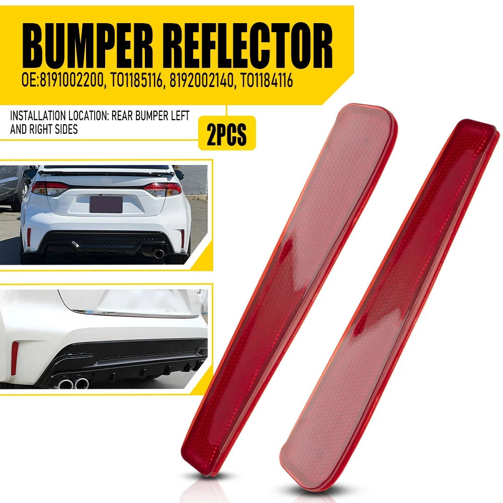 Pair of Rear Bumper Reflex Reflector RH LH for Toyota Corolla (2020–2022)
