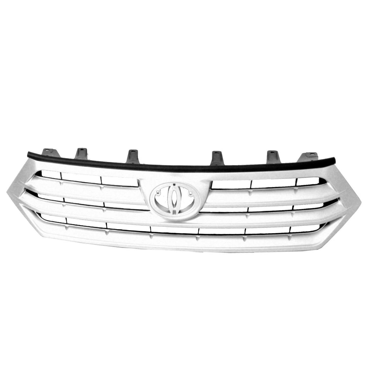 Replacement Silver Painted Grille w Emblem Hole for Toyota Highlander (2011–2013)