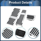 3Pcs Foot Accelerator Pedal Covers for Mazda 3 (2020) Silver Tone