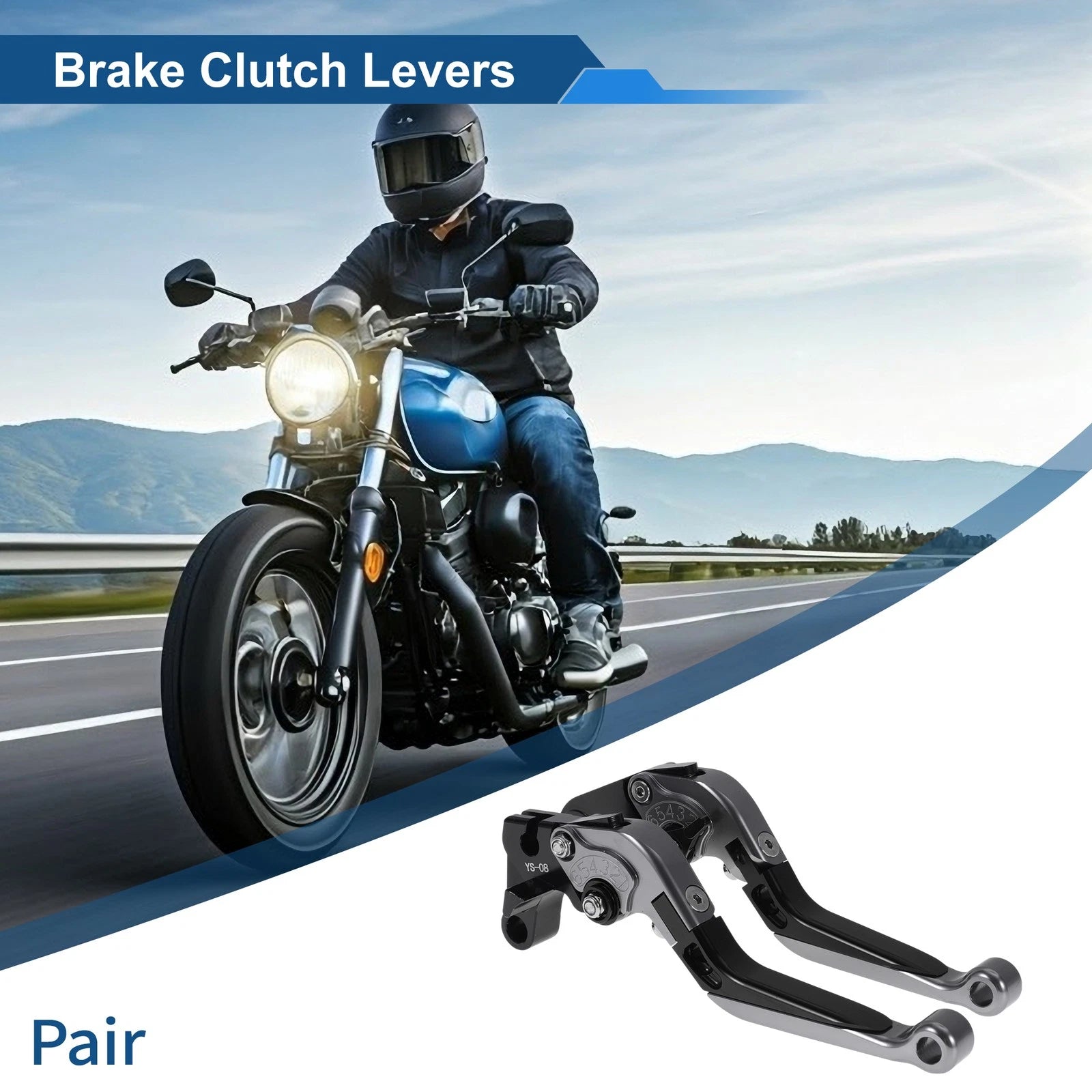 Adjustable Brake Clutch Levers for Honda CBR600RR (2003–2016) Titanium Black