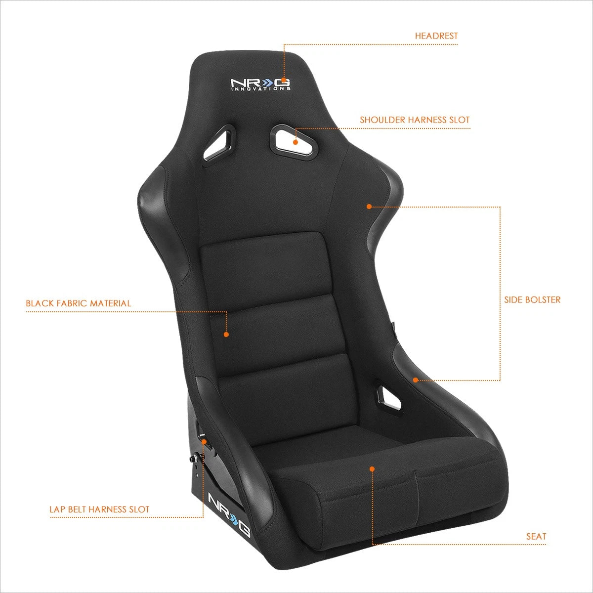NRG Innovation FRP-301 Racing Bucket Seat for Universal Fit (All Years)