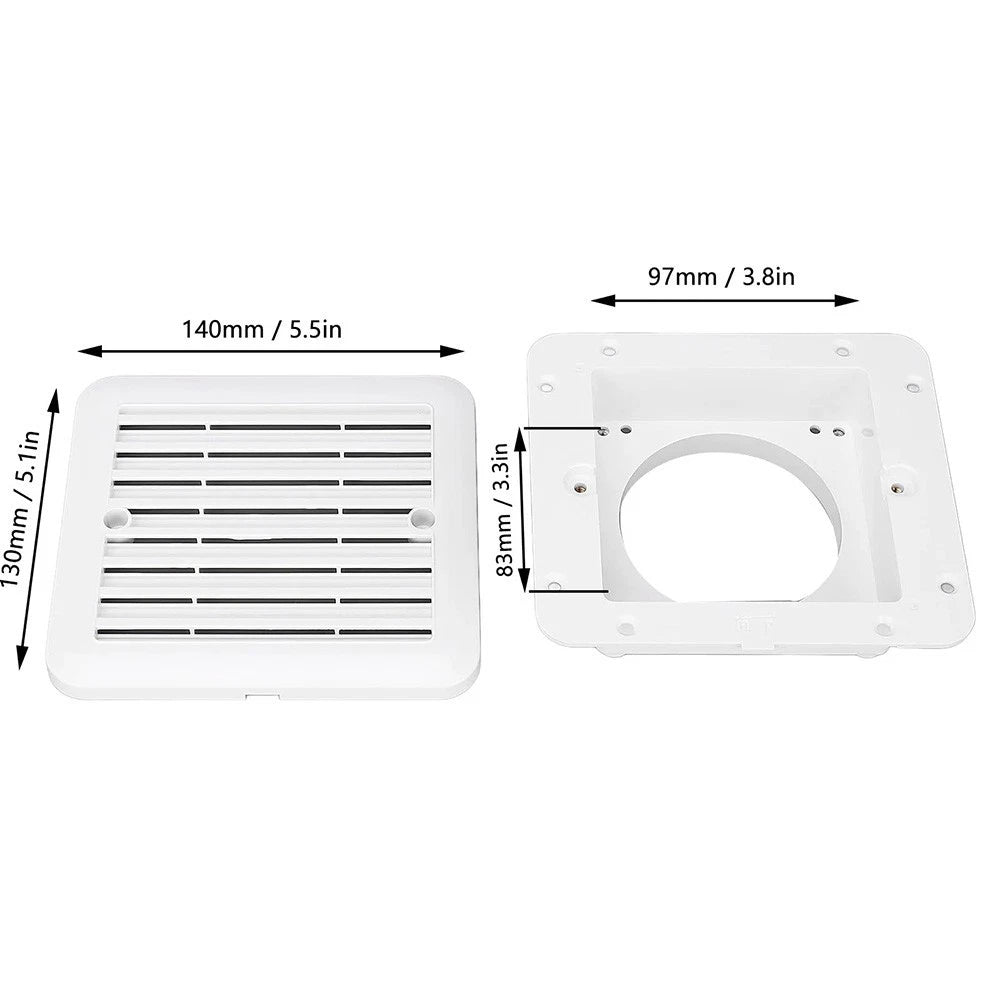 Water Resistant Ventilation Outlet Grille for Motorhomes and Boats