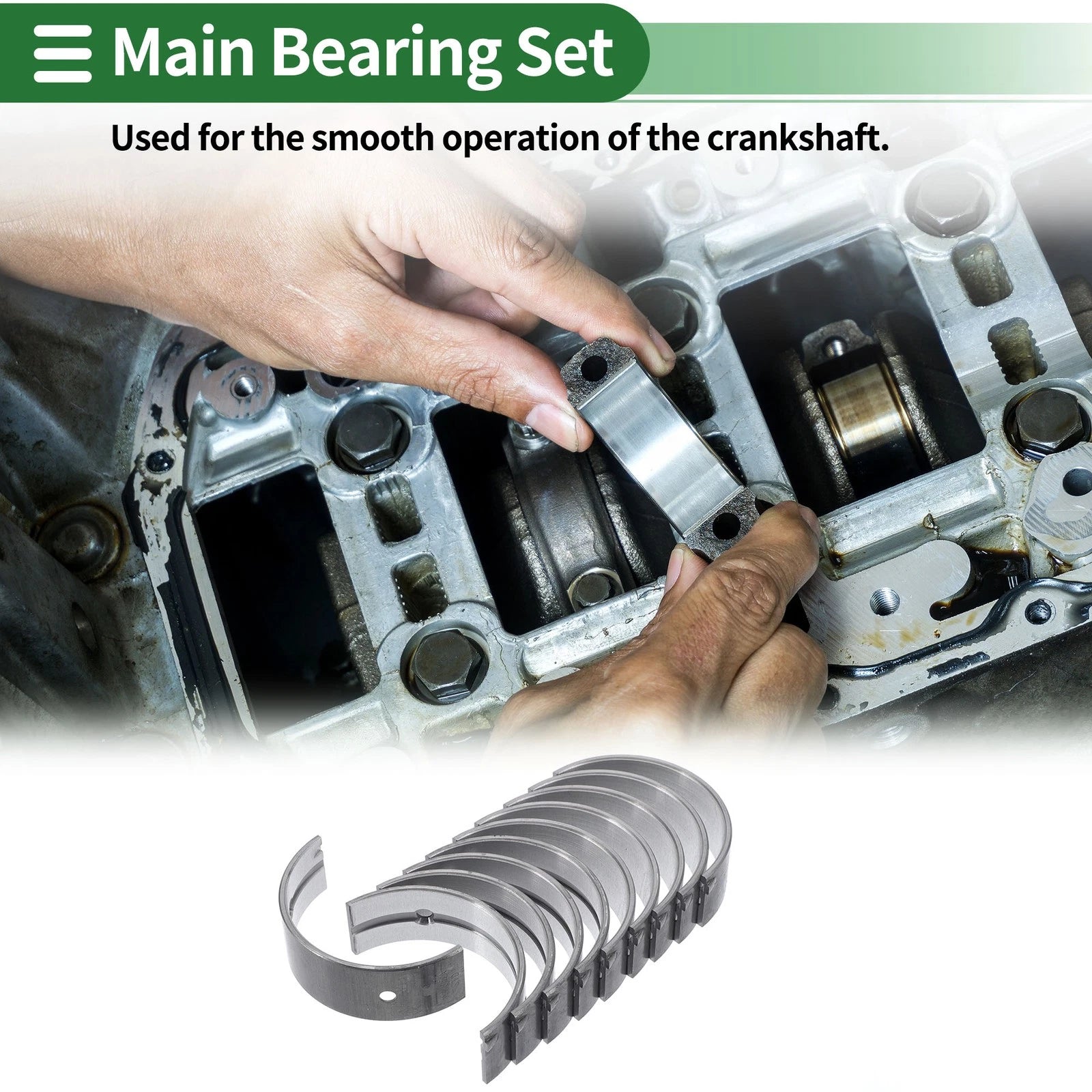 Main Bearing Set No.MD174857 for Mitsubishi L300 (1991–2007)