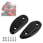 Black mirror delete blanking block off plates for Honda CBR1000RR (2008–2023)
