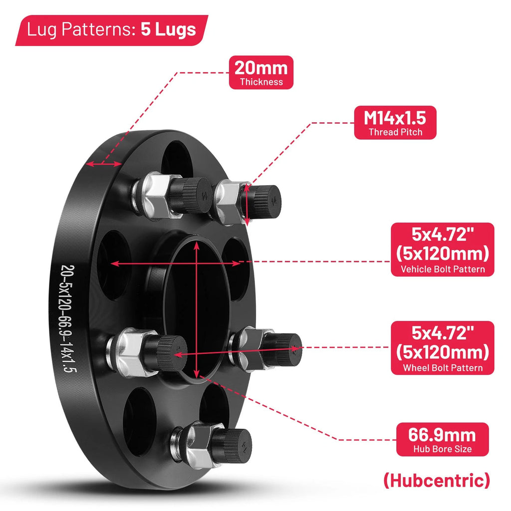 20mm HubCentric Wheel Spacers for Chevrolet Impala (2014-2020)