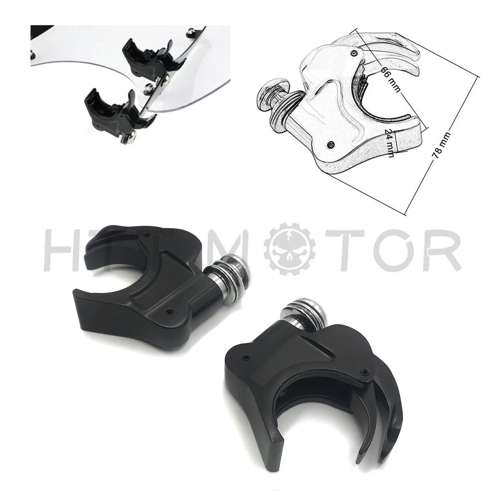 39mm Forks Windshield Clamps for Harley Sportster XL XLH Dyna
