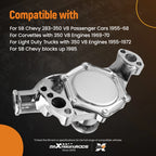Chrome Water Pump for SB Chevy SBC 350 V8 (1969-1995)