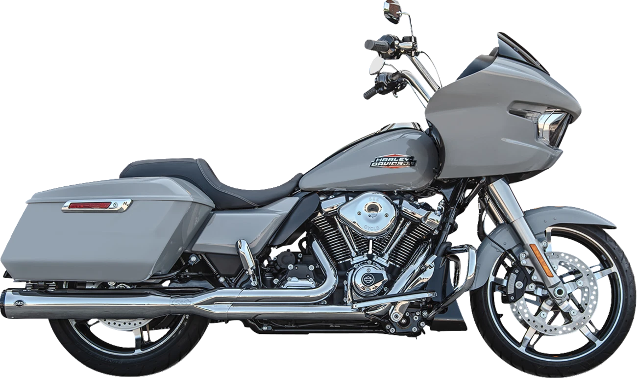 S&S Cycle 2-into-1 GNX Exhaust System for Touring (Race Only, Chrome) 550-1168