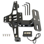 LED Tail License Plate Holder Bracket for Motorcycle (Universal Fit)