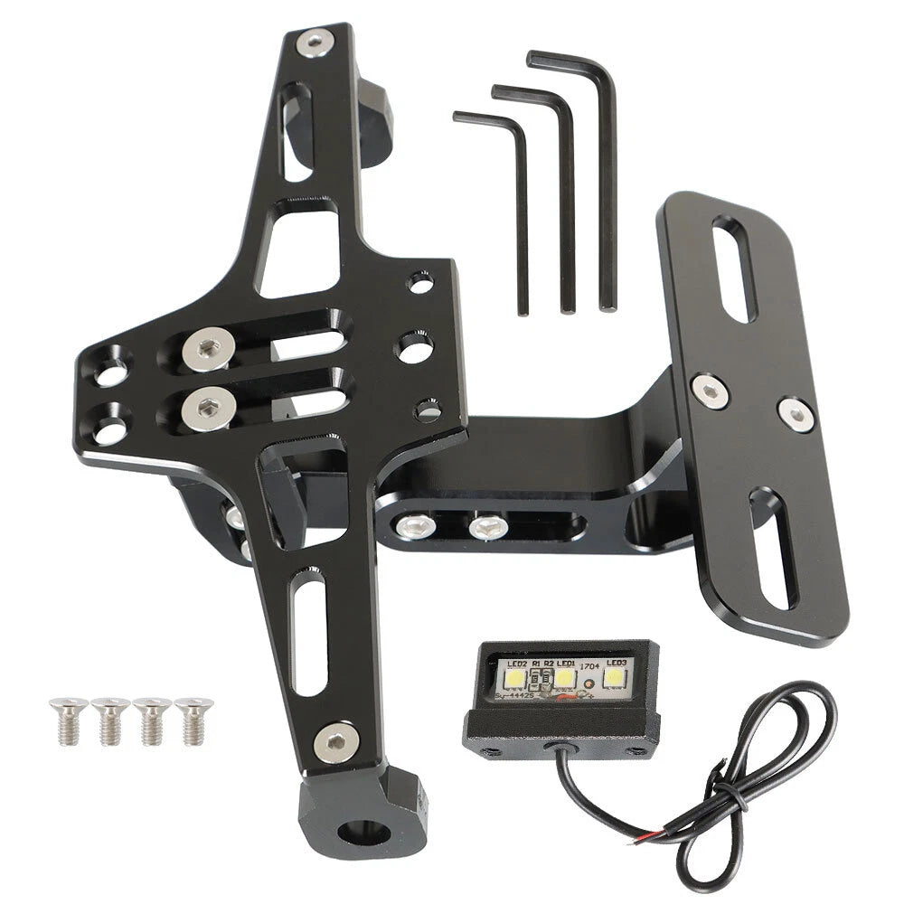 LED Tail License Plate Holder Bracket for Motorcycle (Universal Fit)
