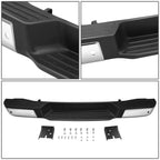 Chrome Rear Bumper for Nissan NV1500 NV2500 NV3500 (2012–2021) w/ Sensor Holes