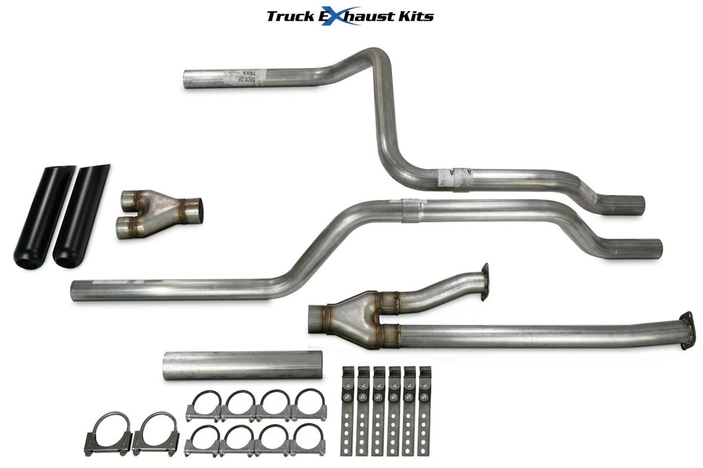 2.5" Dual Exhaust Kit Y Pipe for Toyota Tundra (2009–2013) Black Tip