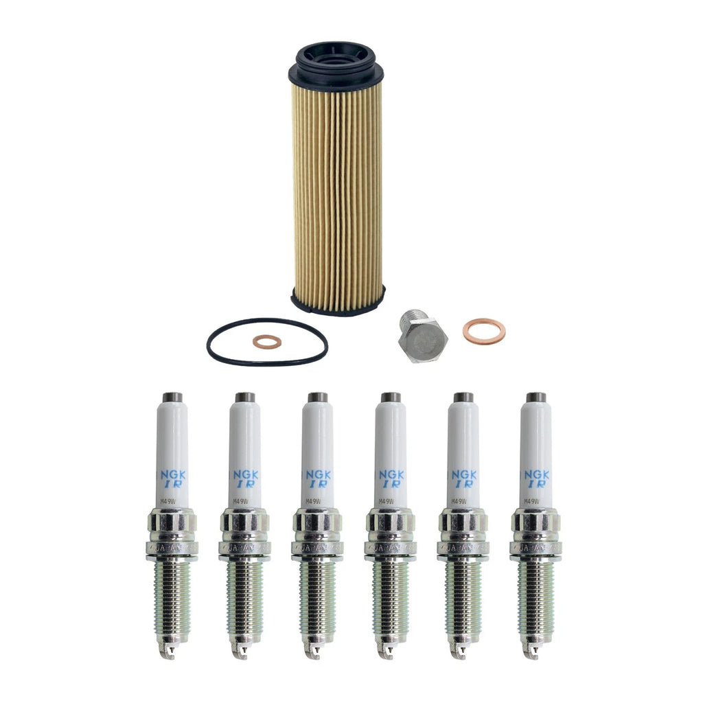 Wix Engine Oil Filter & NGK Spark Plugs Set for BMW F30 340i F32 440 G12 740i (2012–2019)