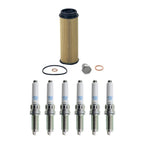 Wix Engine Oil Filter & NGK Spark Plugs Set for BMW F30 340i F32 440 G12 740i (2012–2019)