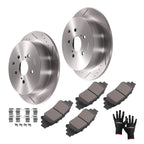 Rear Brake Rotors & Ceramic Pads Kit for Toyota Highlander (2014–2019) S31544