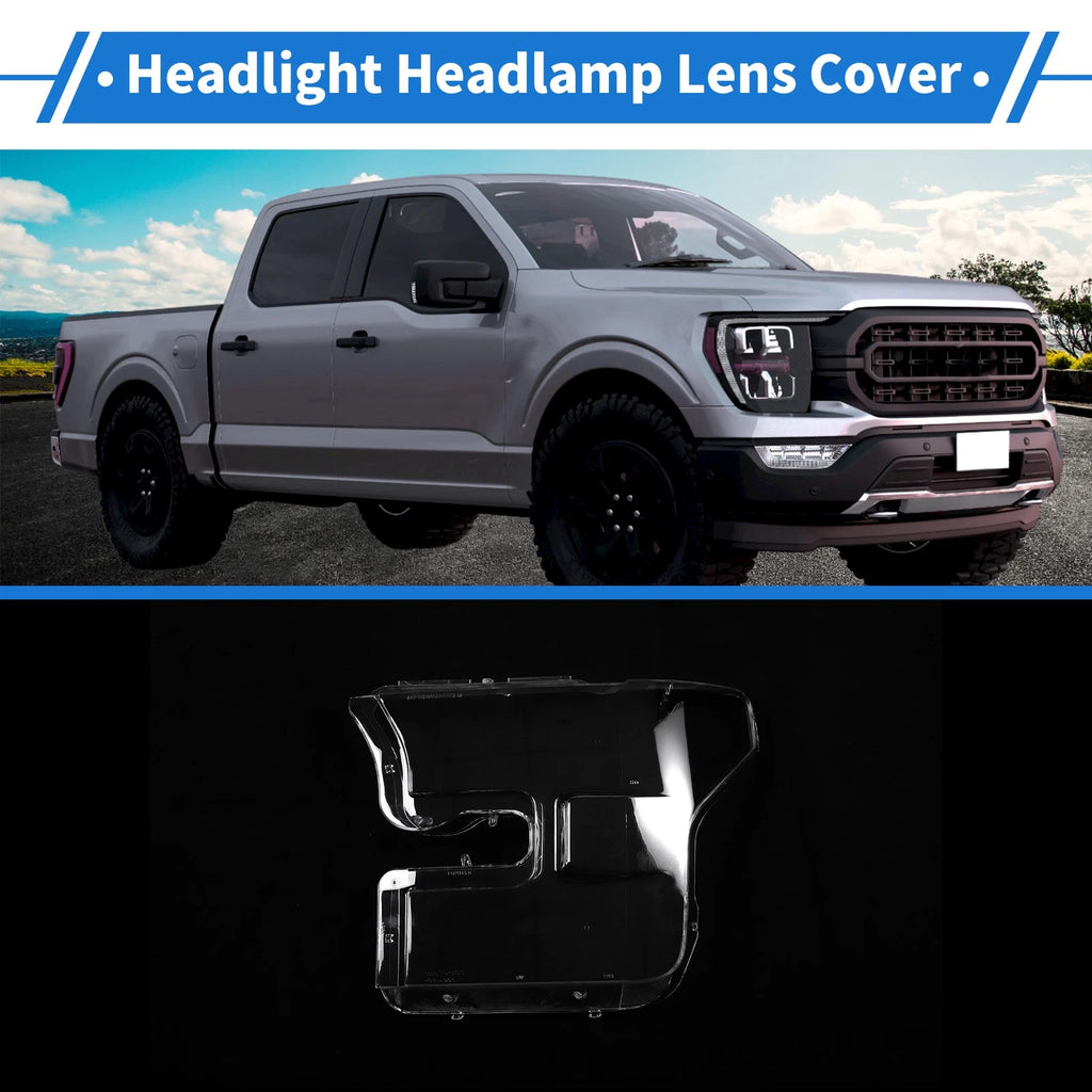 Headlight Lens Cover for Ford F-150 (2015–2017) PC Clear