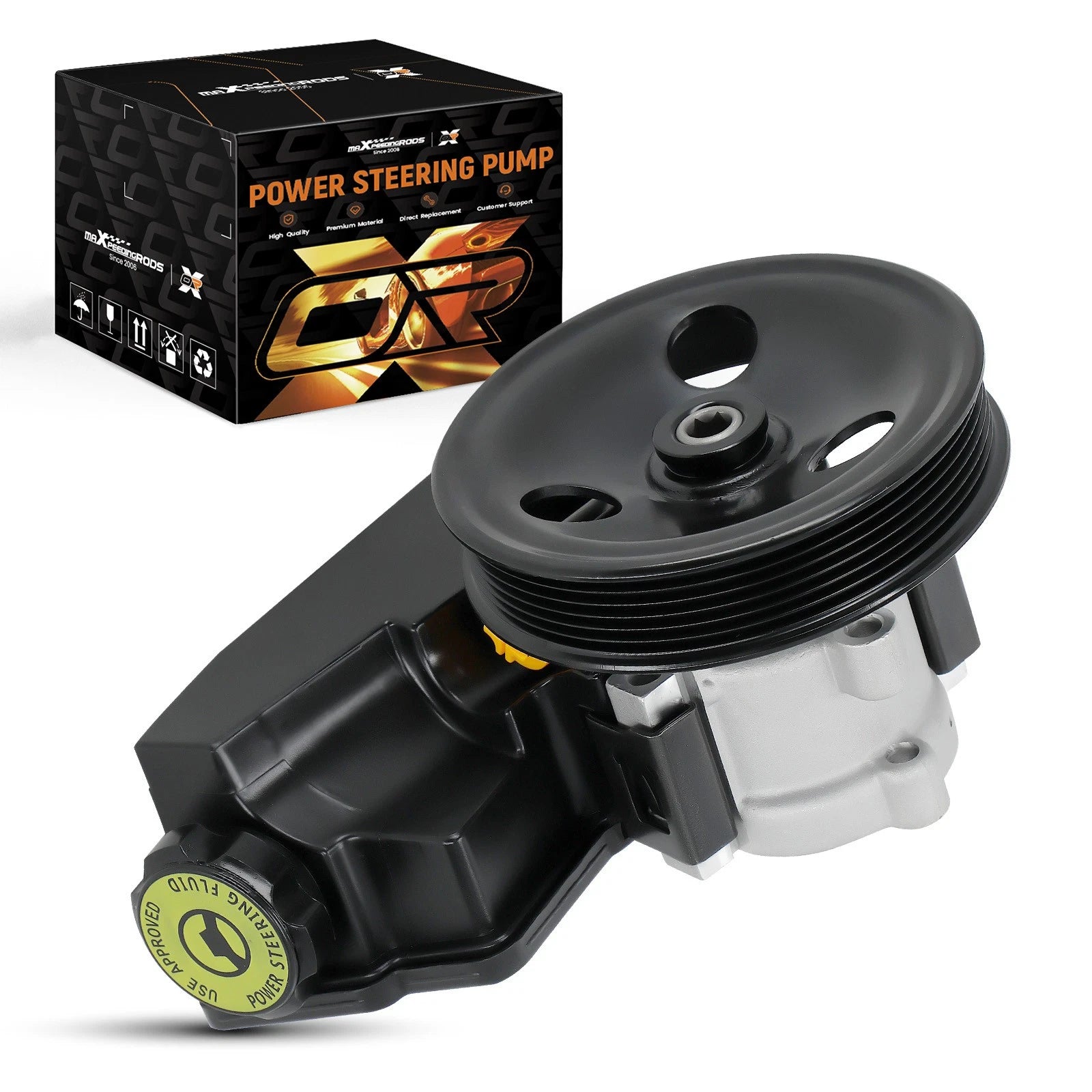 Power Steering Pump for Jeep Cherokee Wrangler 4.0L (1997–2003) 2038771F, 20-38771