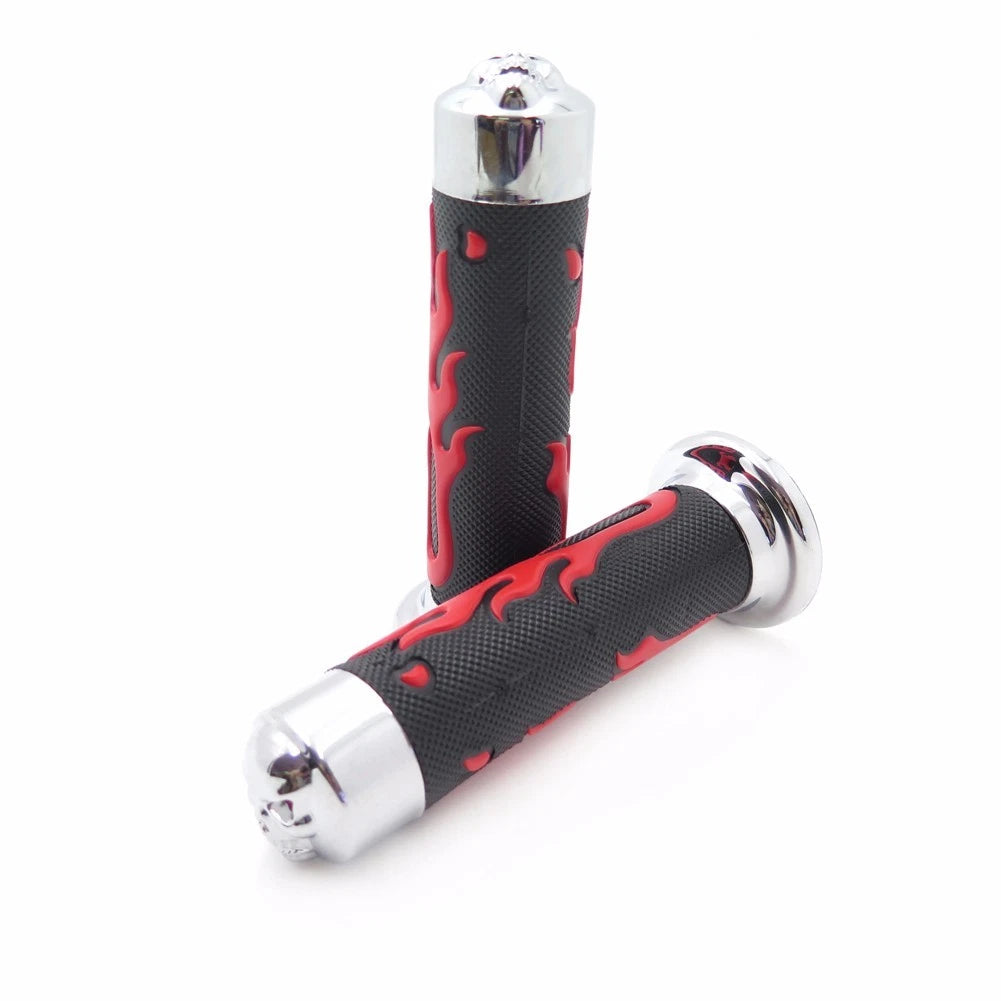 Comfort Red Rubber Hand Grips for Honda CB (25mm, 1")