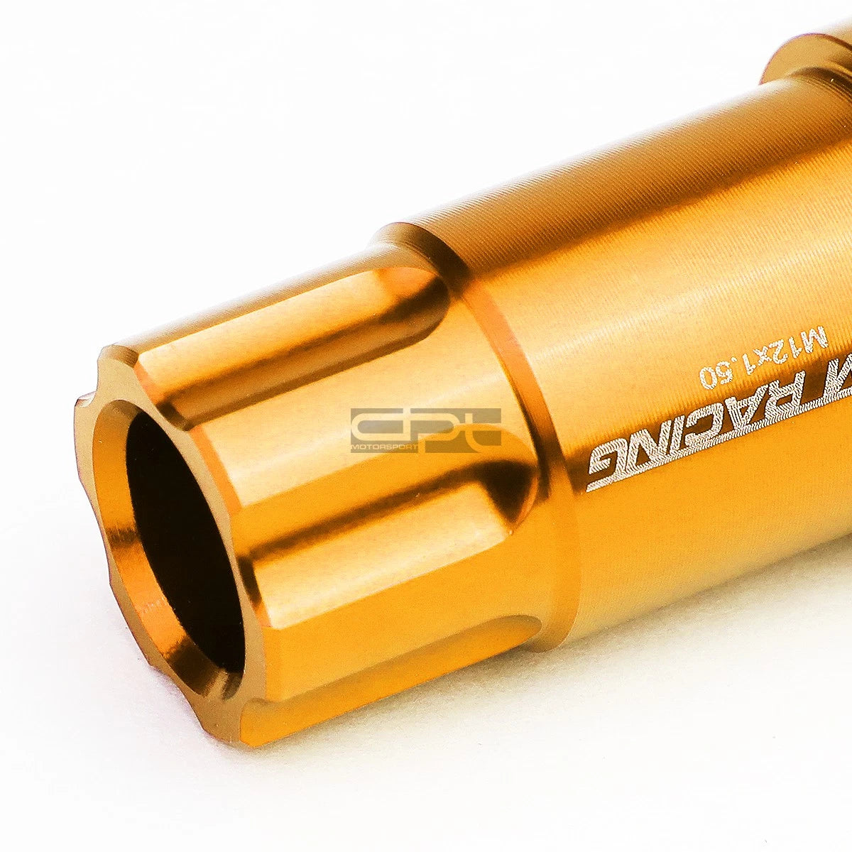20 PC Open End M12x1.5 50mm Tall Orange Aluminum Lug Nuts + Lock Key for JDM