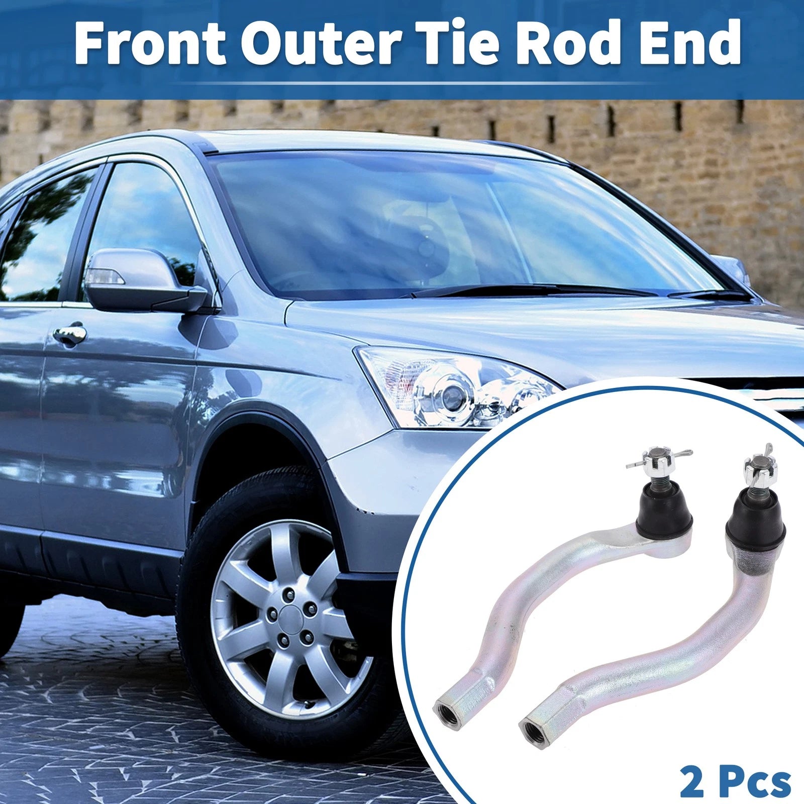 2X Front Outer Tie Rod Ends for Honda Civic (2006–2011) No. 53560SNAA01