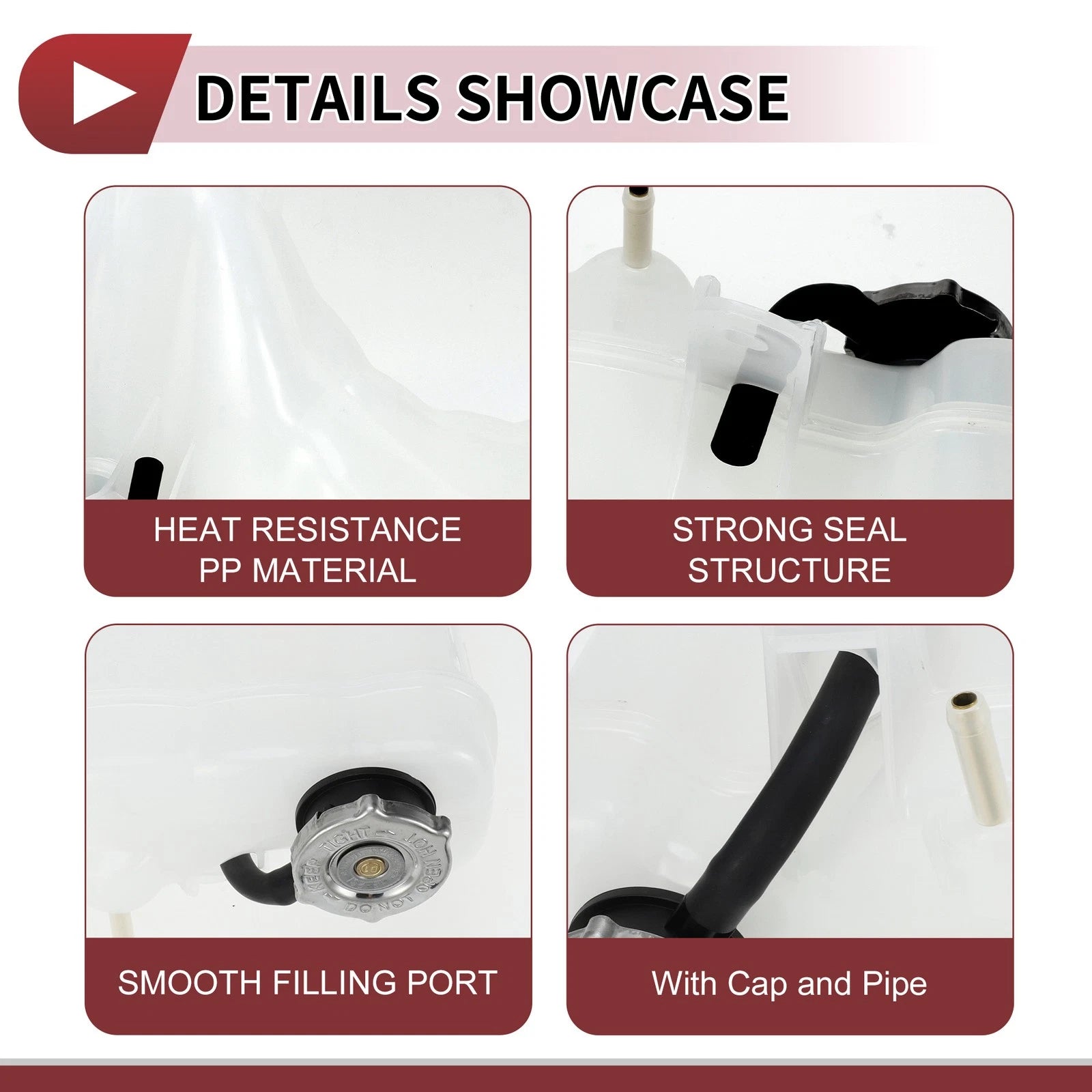 Coolant Expansion Overflow Tank with Cap No. 55111260AF for Dodge Challenger (2015–2023)