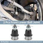 2X Front Lower Ball Joint Kit No. 51360TK6A01 for Honda Fit, Insight 
