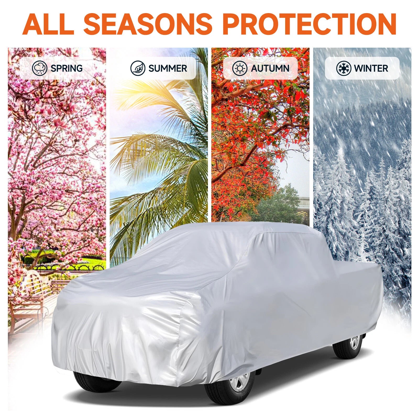 Full Pickup Truck Cover for Chevrolet Silverado (UV, RainProtect)