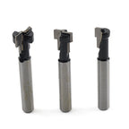 3PCS 1/4" Shank TCT Keyhole T-Slot Router Bit Set for Wood Cutter