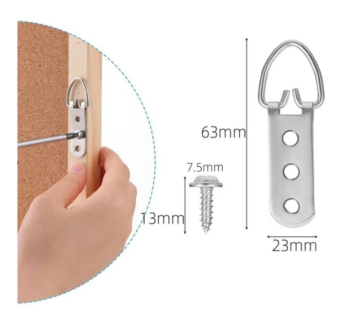 Metal Heart D Hook for Photo Hanging (Single, Double, Triple Hole)