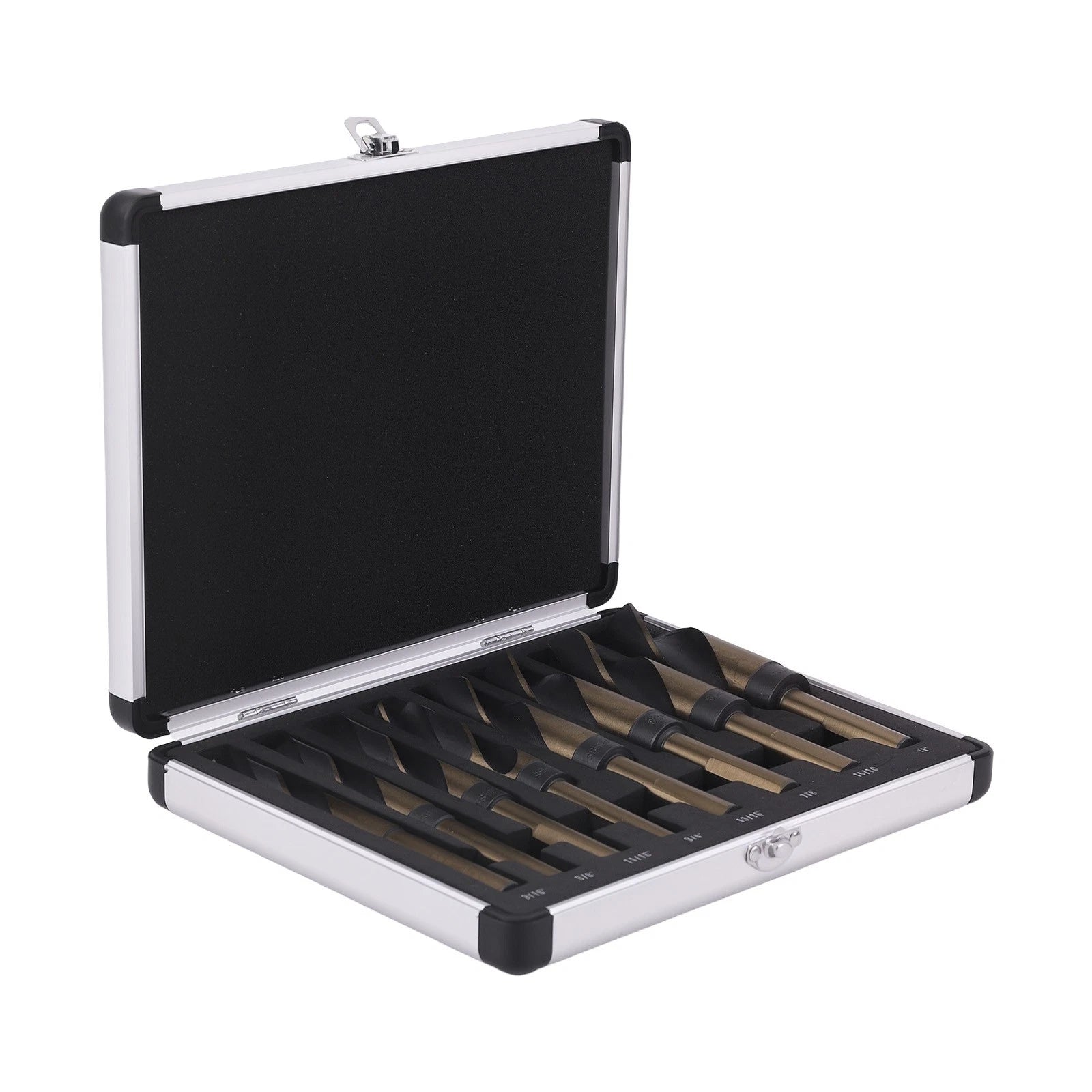8PC Wood Drilling Bit Kit HSS 9/16-1" Split Point with Case