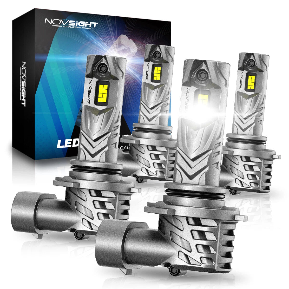 2X NOVSIGHT 9005 9006 LED Headlight Bulbs for Chevy Silverado 1500 (1999–2006)