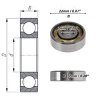 E7 Deep Groove Ball Bearings for Scooter Skateboard Wheel (7x22x7mm)