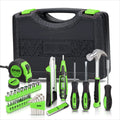46-Piece Household Toolbox Set with Screwdriver, Hammer, Pliers, HEX Keys