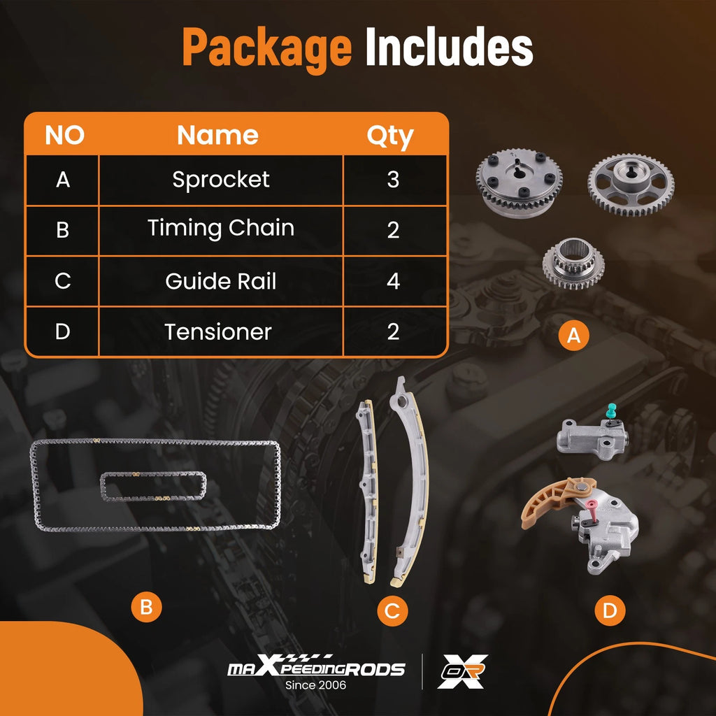 Engine Timing Chain Kit for Honda CR-V Civic Accord 2.4L (2008-2015)