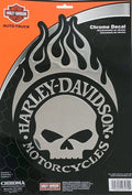 Flaming Willie G Skull Logo Chroma Decal for Harley Davidson (7" x 10.75") - 3279