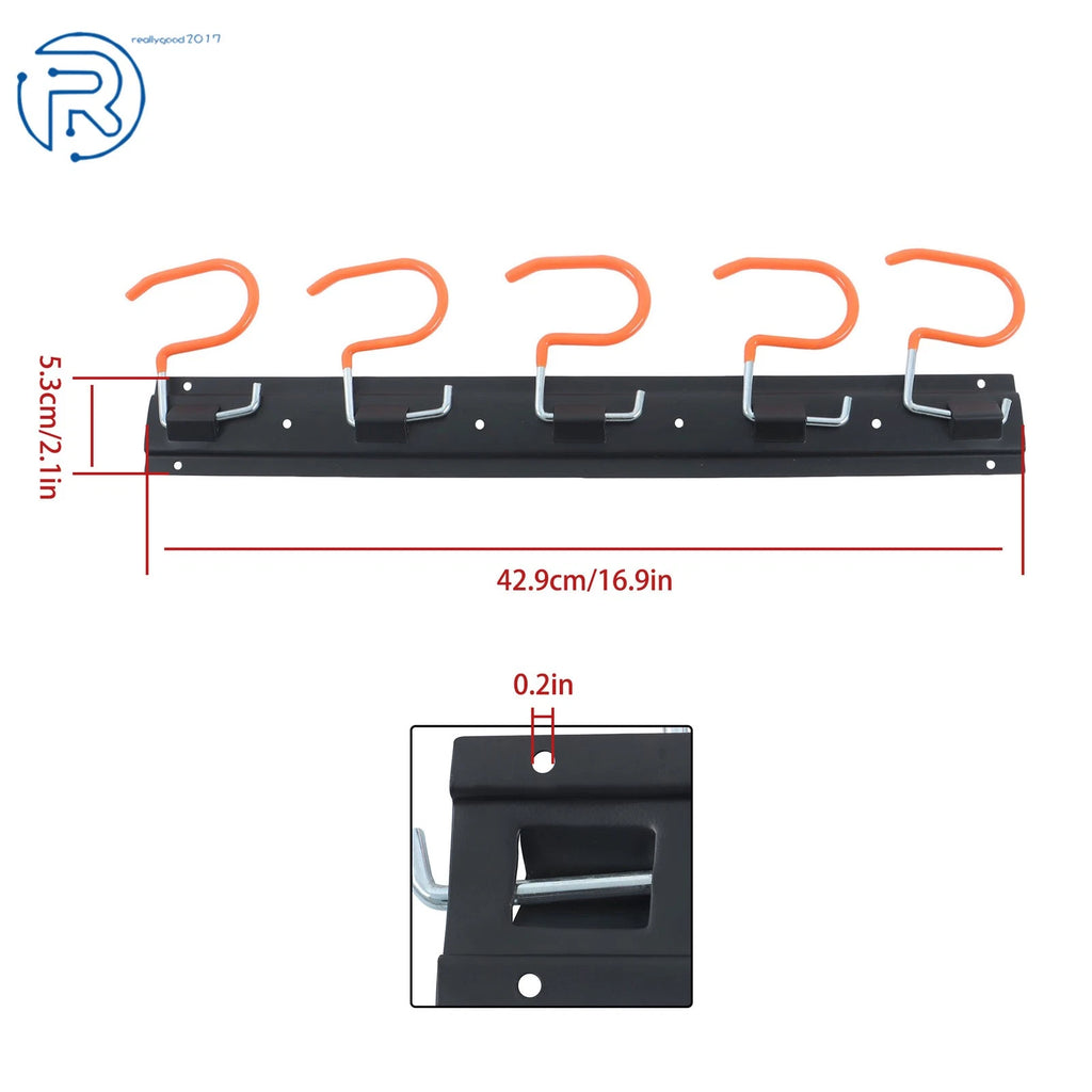 Wall Mount Hooks for Garage Tool Organizer (68")