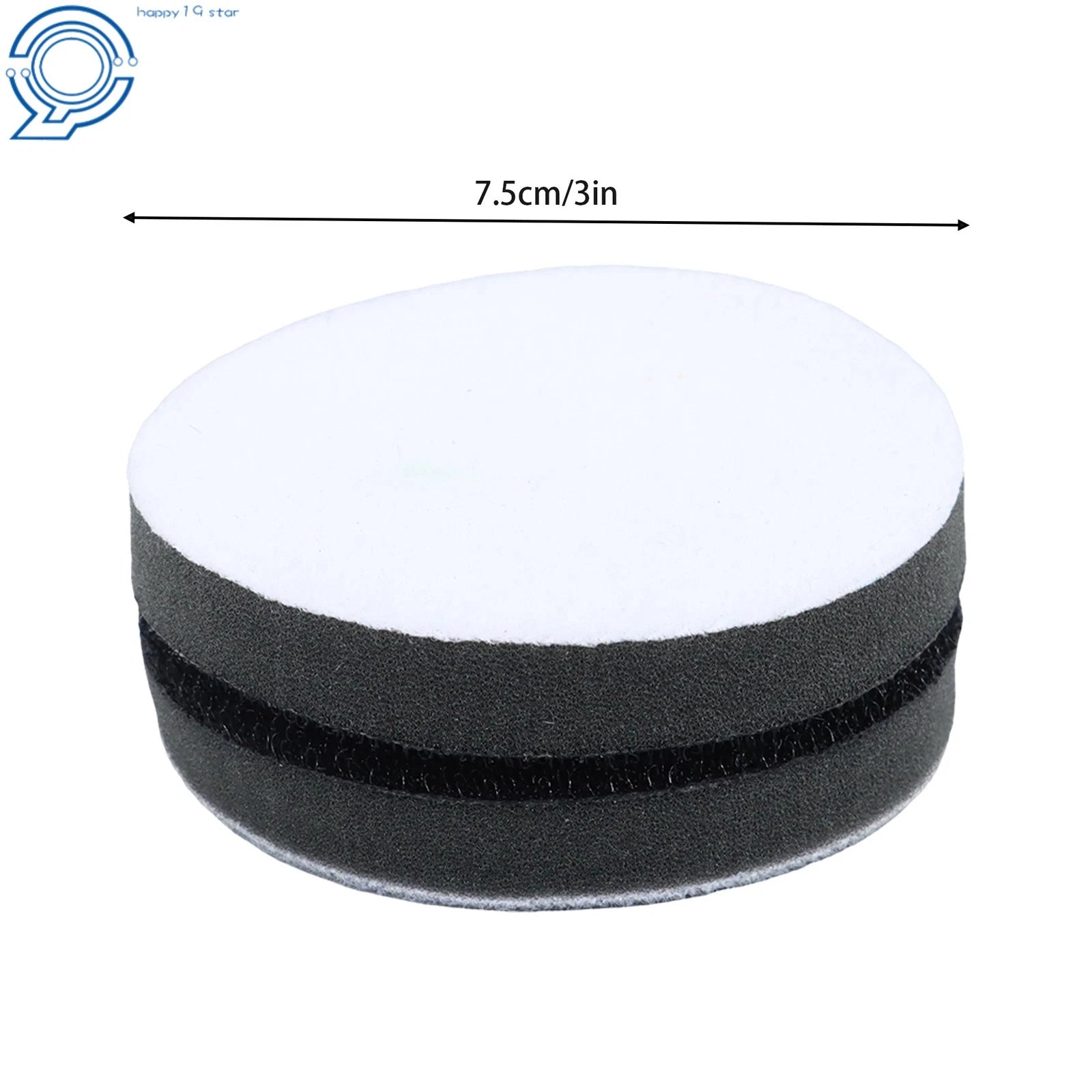 Set of 10 Soft Foam Interface Sponge Pads for Hook & Loop Backing